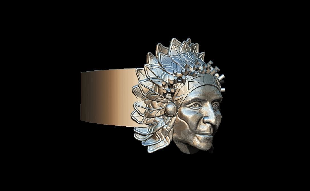 Indian Ring 3D print model_1