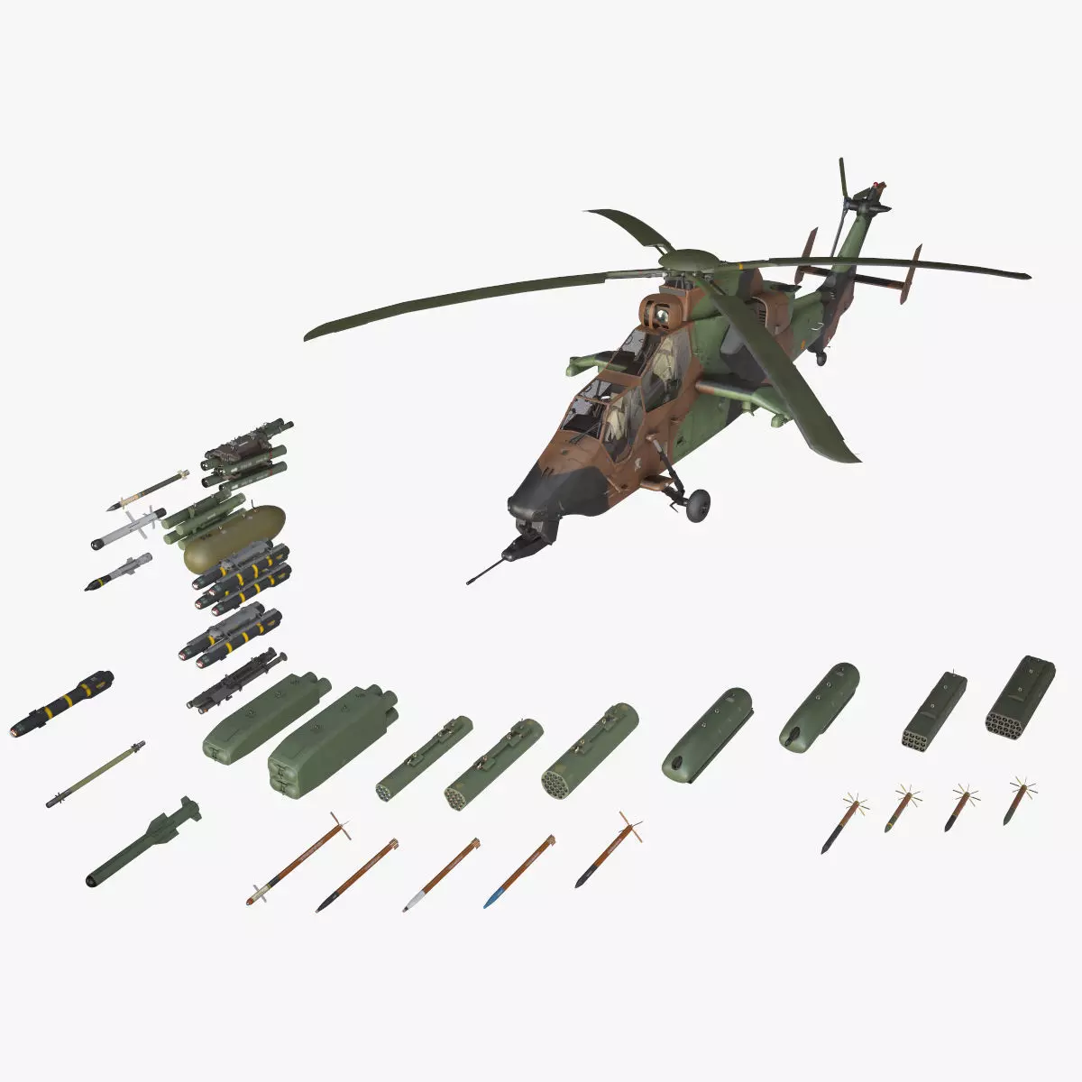 EC-665 Tiger HAD Spainish Army Static Low-poly 3D model_0
