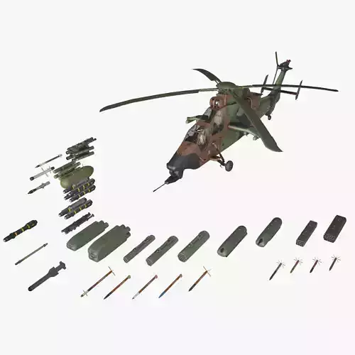 EC-665 Tiger HAD Spainish Army Static Low-poly 3D model