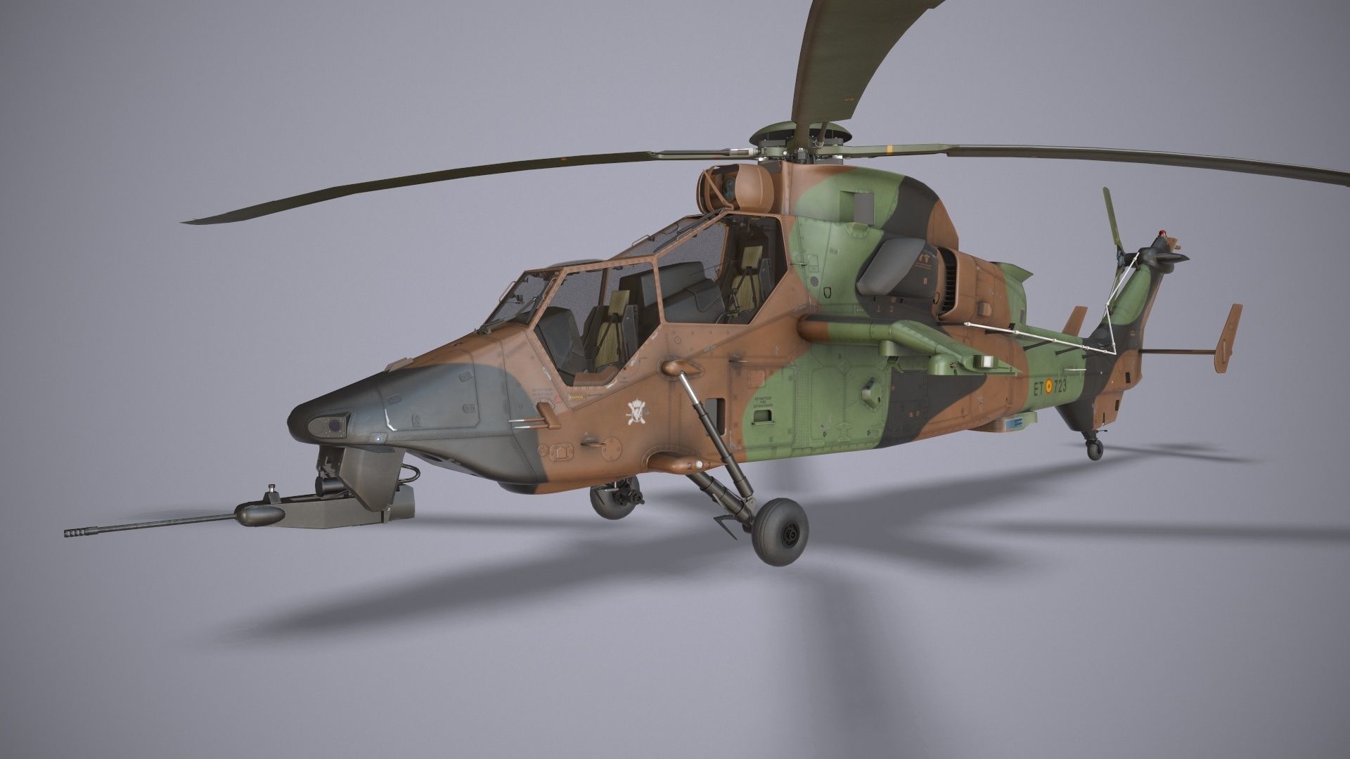 EC-665 Tiger HAD Spainish Army Static Low-poly 3D model_3