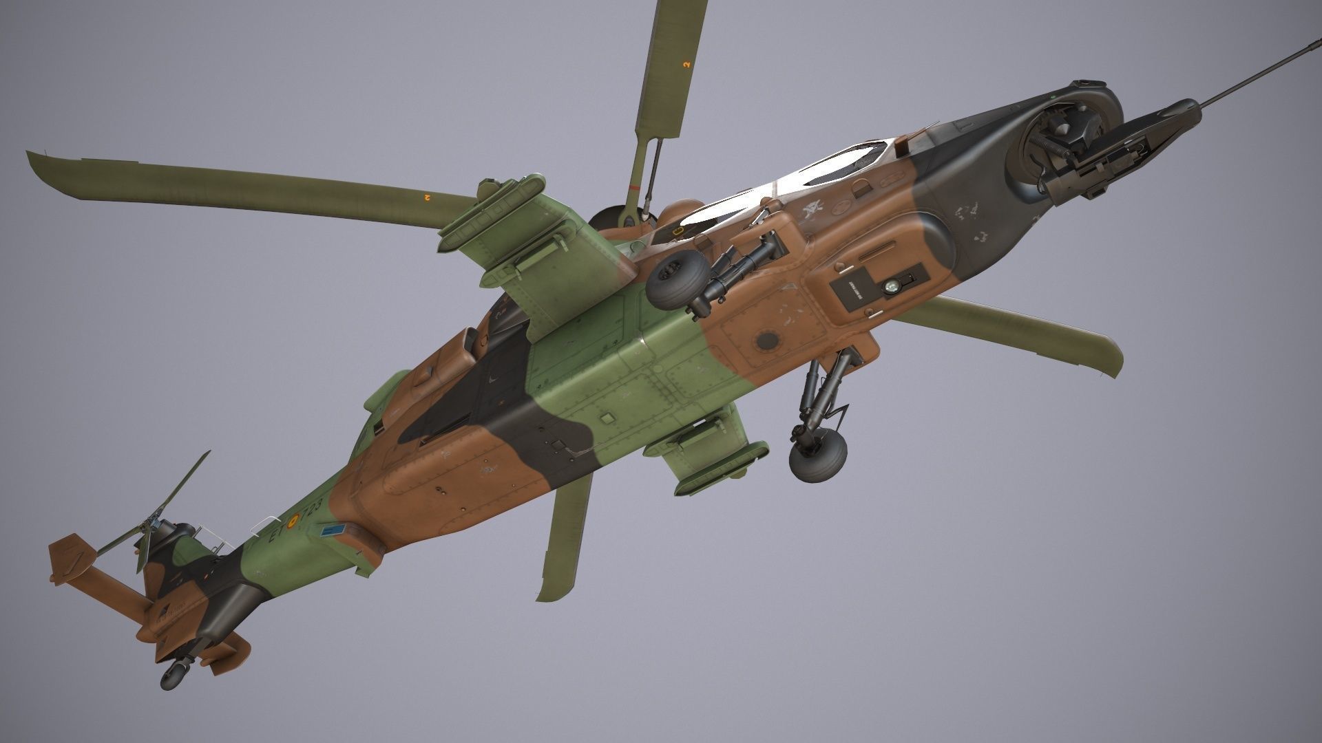 EC-665 Tiger HAD Spainish Army Static Low-poly 3D model_17