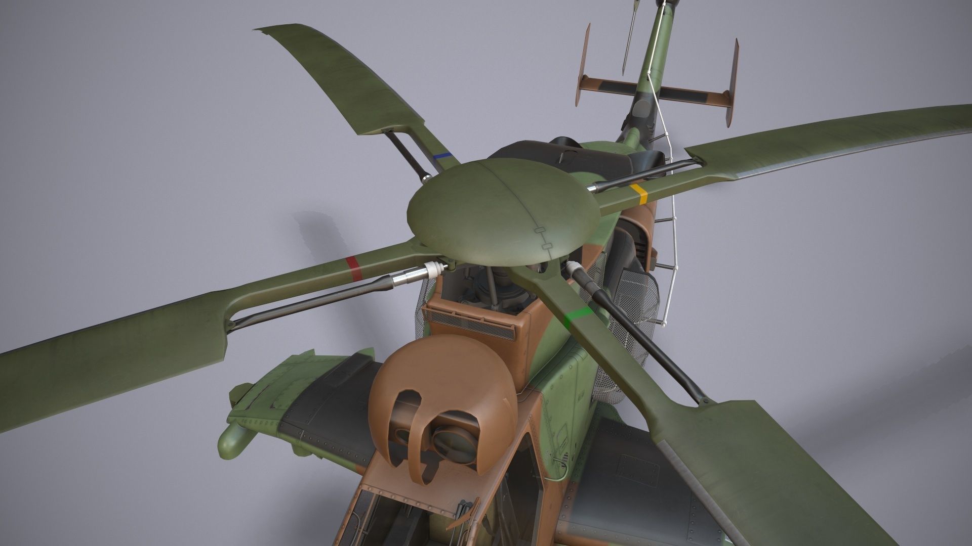 EC-665 Tiger HAD Spainish Army Static Low-poly 3D model_10
