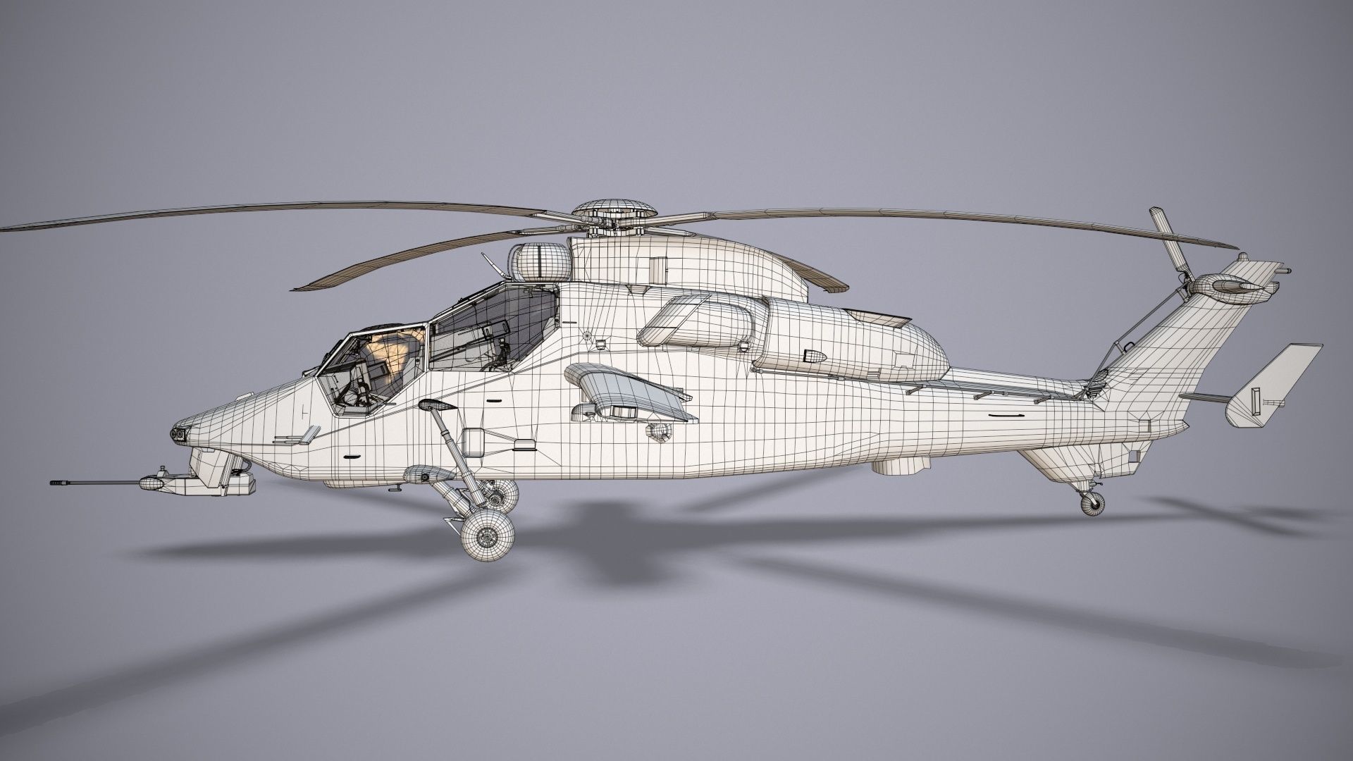 EC-665 Tiger HAD Spainish Army Static Low-poly 3D model_37