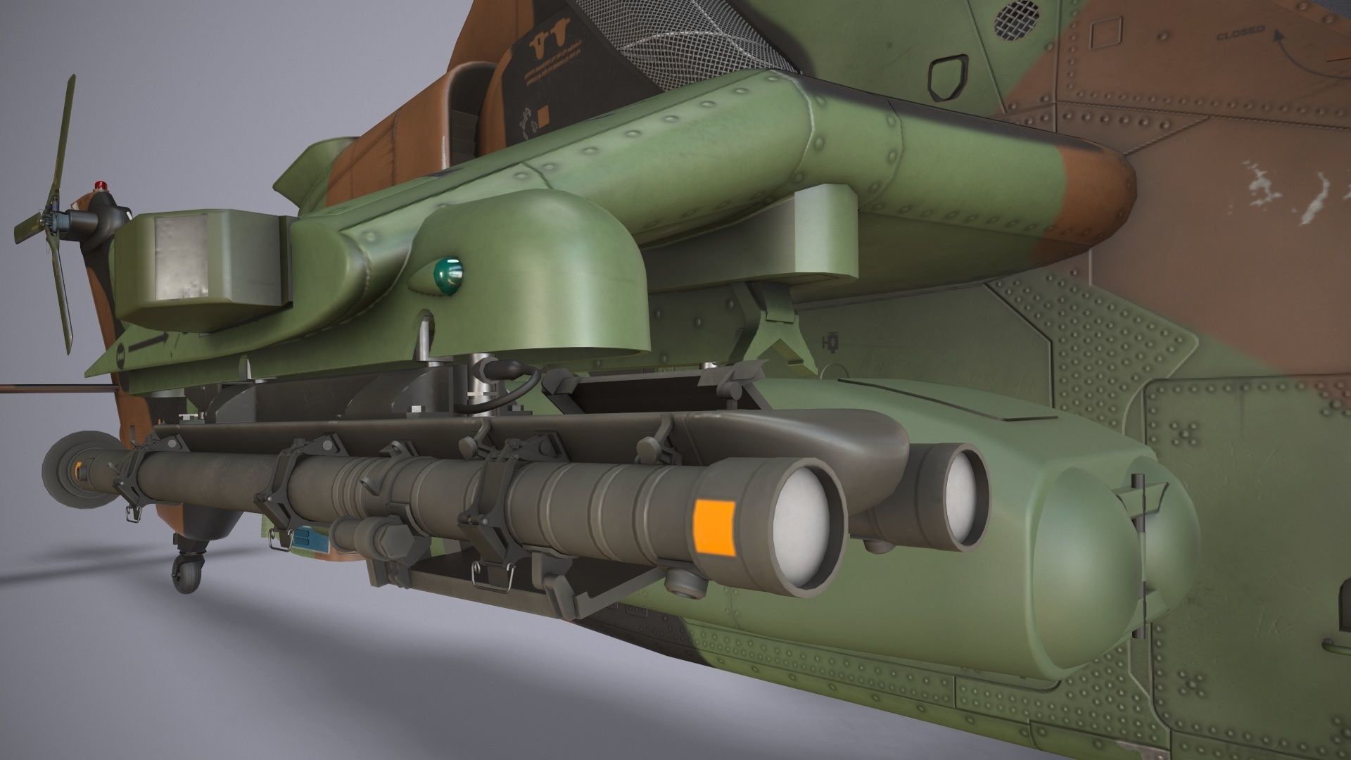 EC-665 Tiger HAD Spainish Army Static Low-poly 3D model_27