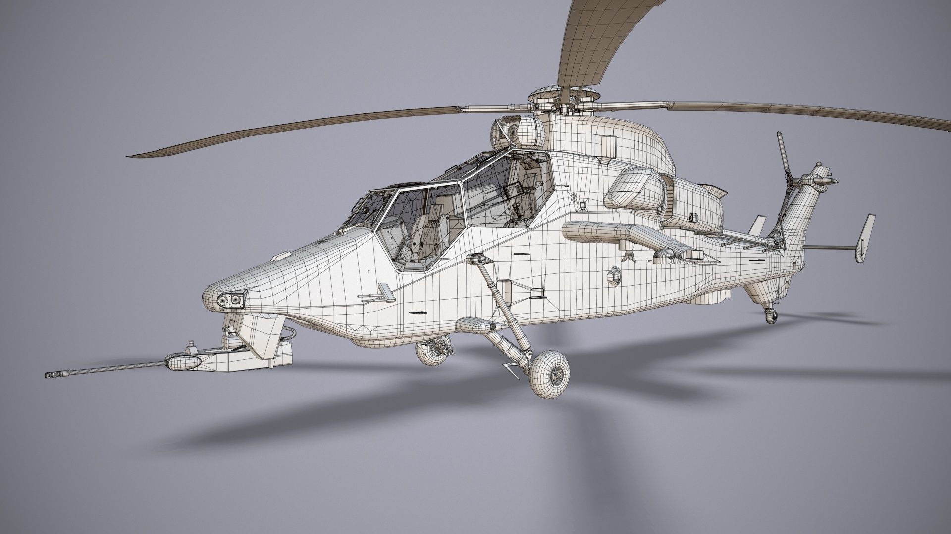 EC-665 Tiger HAD Spainish Army Static Low-poly 3D model_40