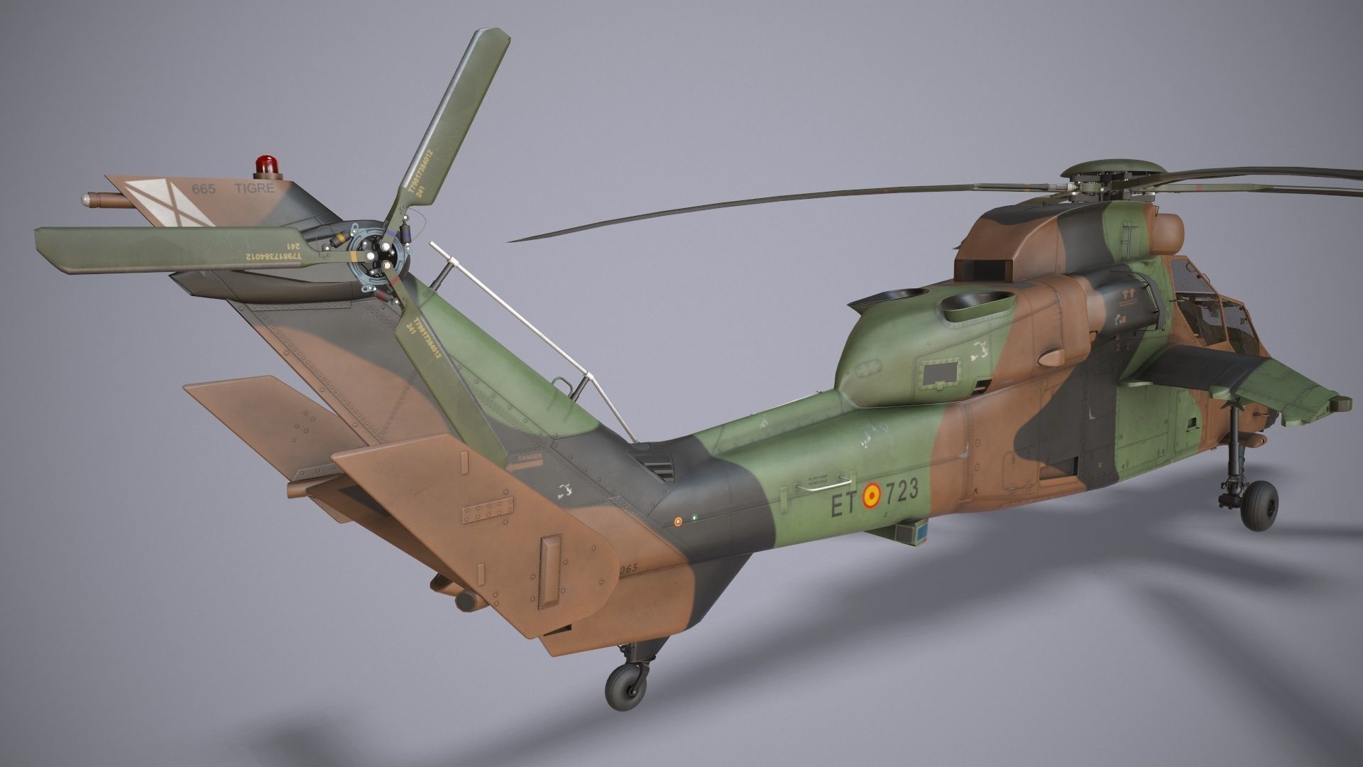 EC-665 Tiger HAD Spainish Army Static Low-poly 3D model_6