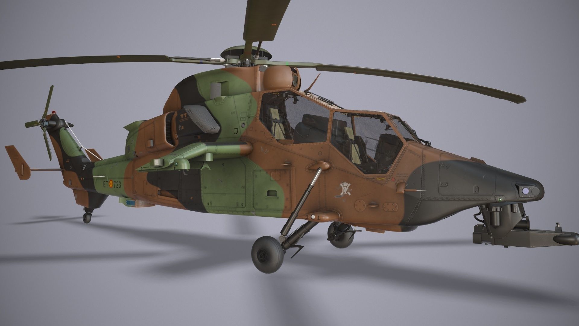 EC-665 Tiger HAD Spainish Army Static Low-poly 3D model_8