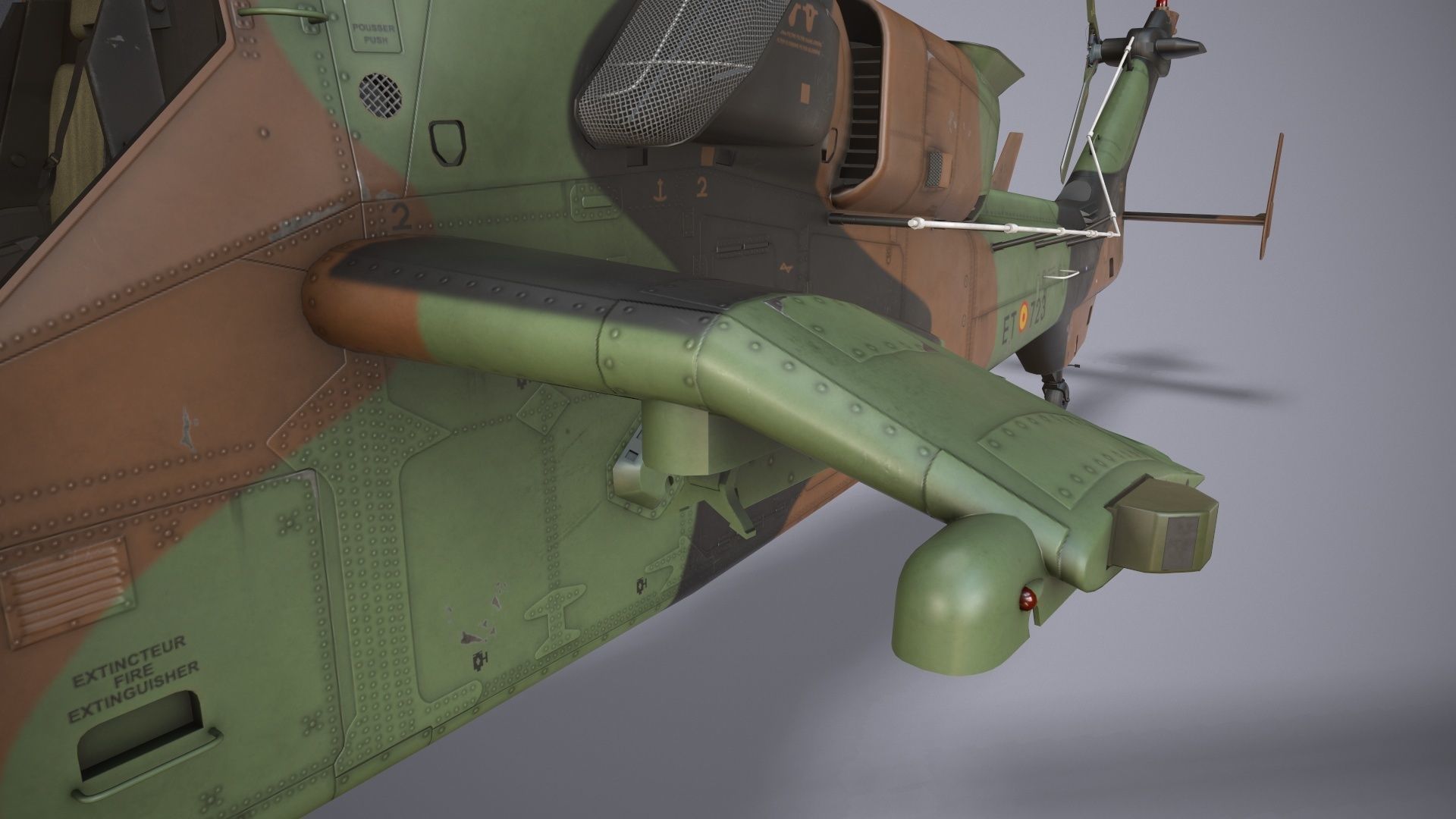 EC-665 Tiger HAD Spainish Army Static Low-poly 3D model_11