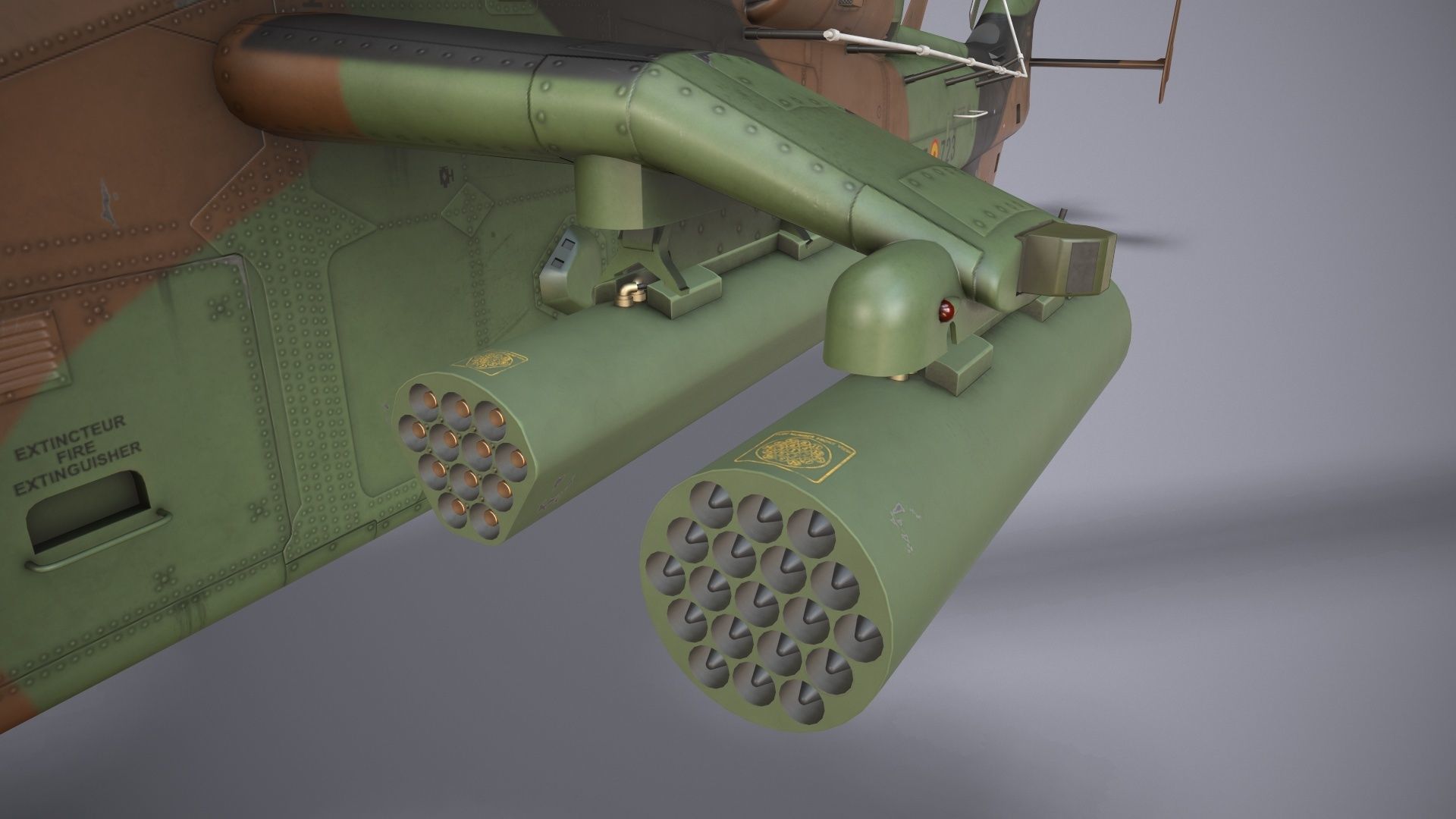 EC-665 Tiger HAD Spainish Army Basic Animation Low-poly 3D model_22