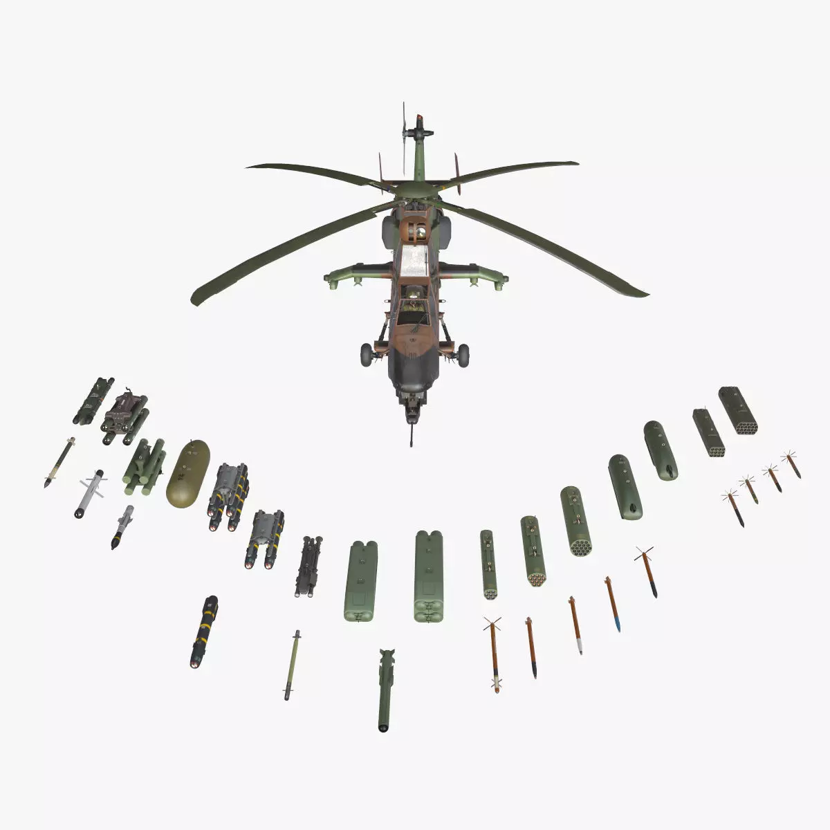 EC-665 Tiger HAD Spainish Army Basic Animation Low-poly 3D model_0