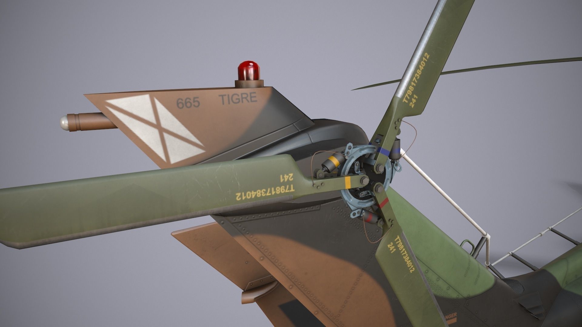 EC-665 Tiger HAD Spainish Army Basic Animation Low-poly 3D model_15