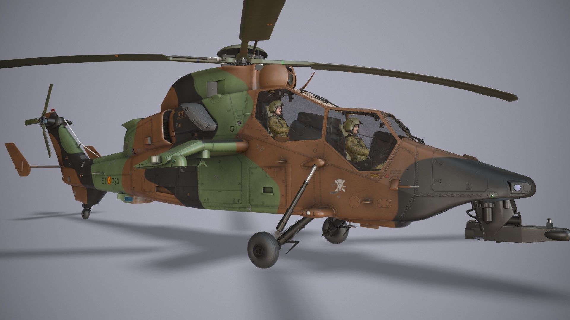 EC-665 Tiger HAD Spainish Army Basic Animation Low-poly 3D model_8