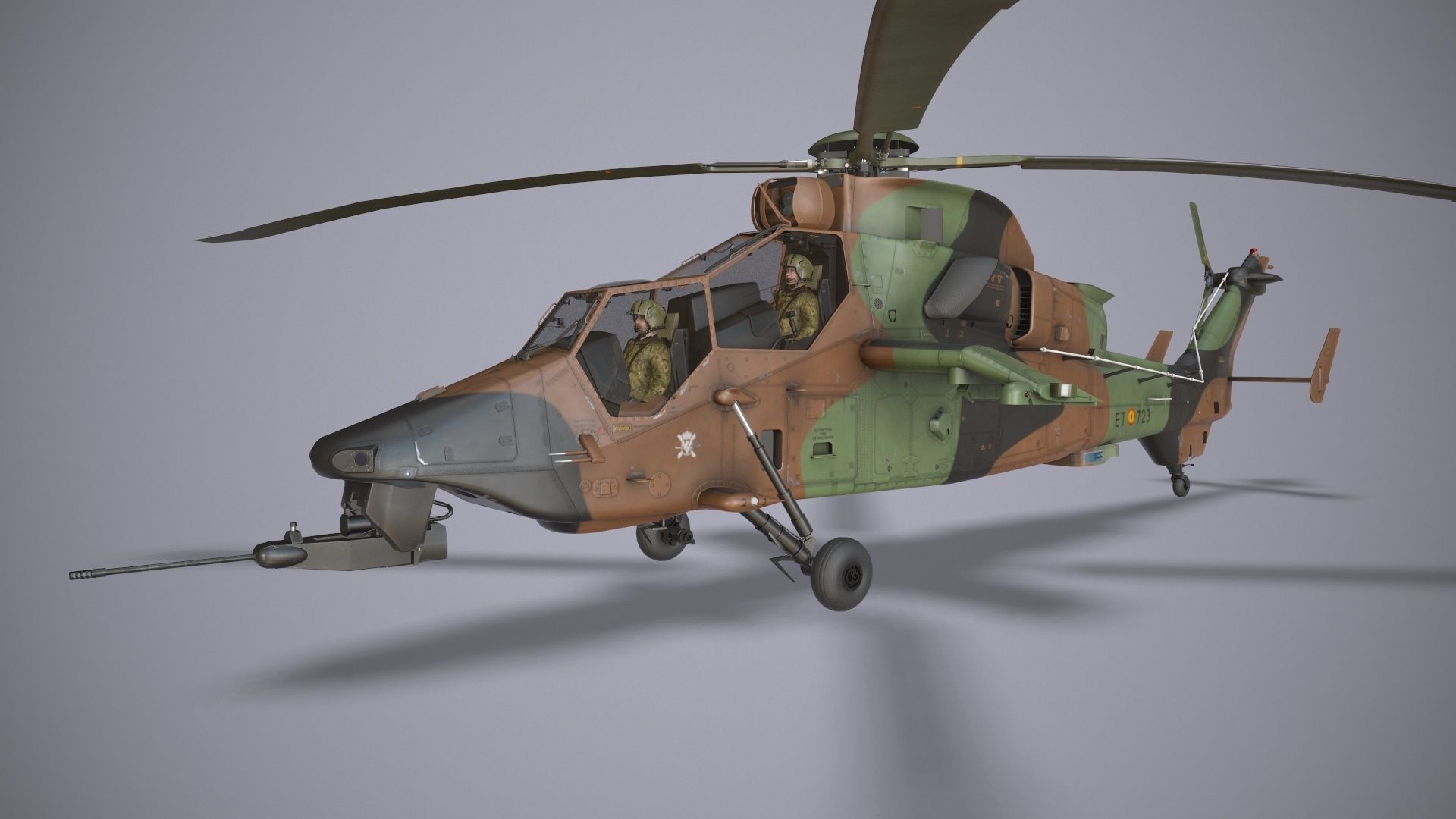EC-665 Tiger HAD Spainish Army Basic Animation Low-poly 3D model_3