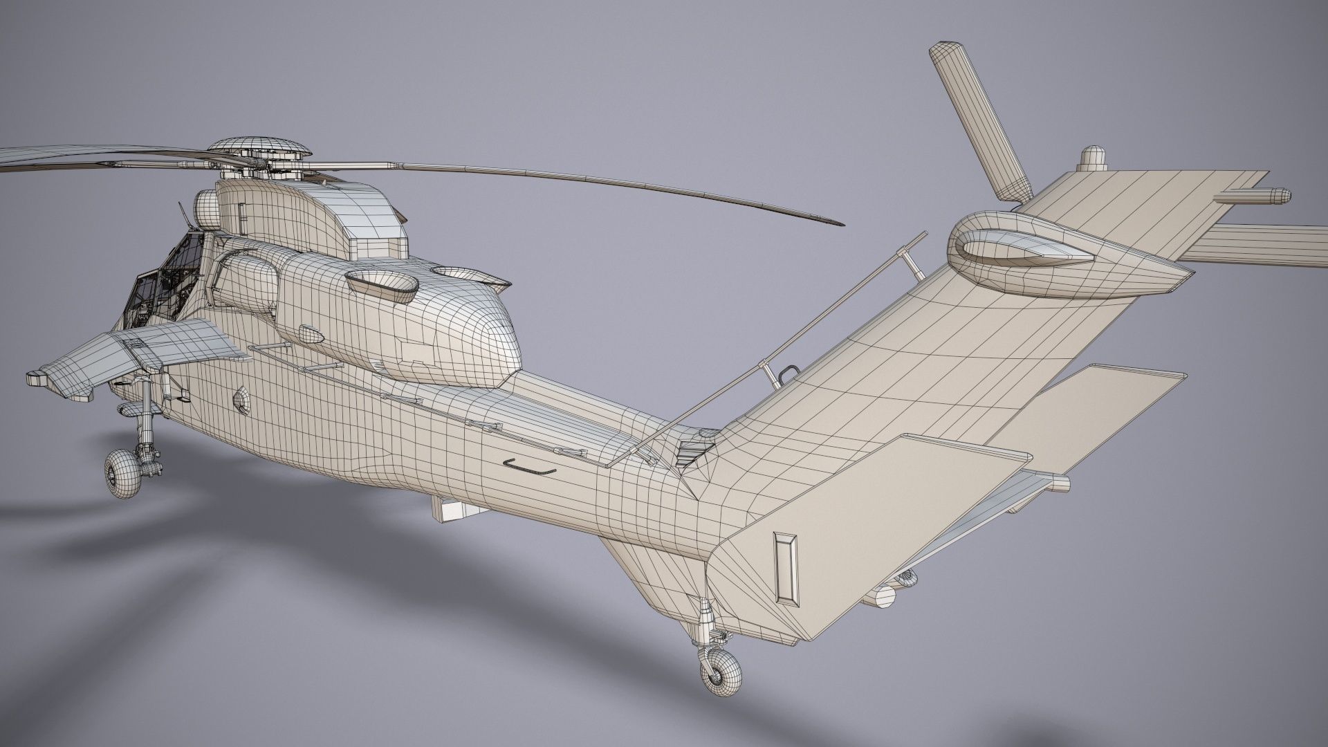 EC-665 Tiger HAD Spainish Army Complex Animation Low-poly 3D model_38
