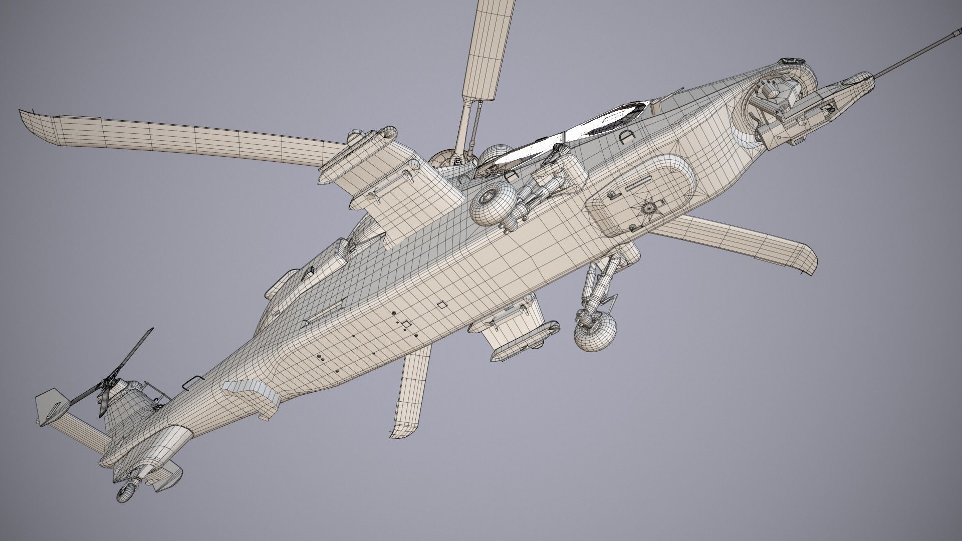 EC-665 Tiger HAD Spainish Army Complex Animation Low-poly 3D model_46