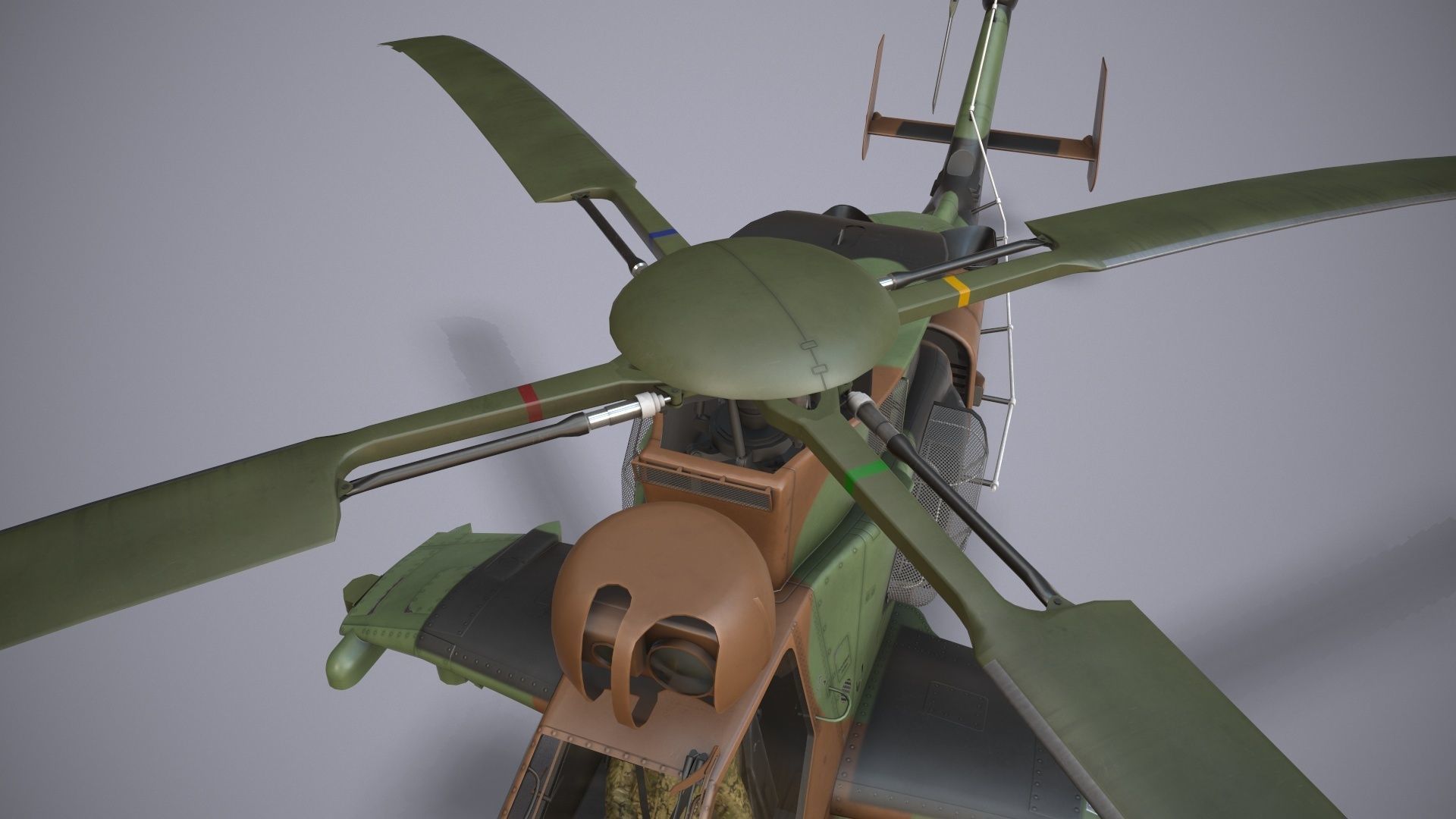 EC-665 Tiger HAD Spainish Army Complex Animation Low-poly 3D model_10