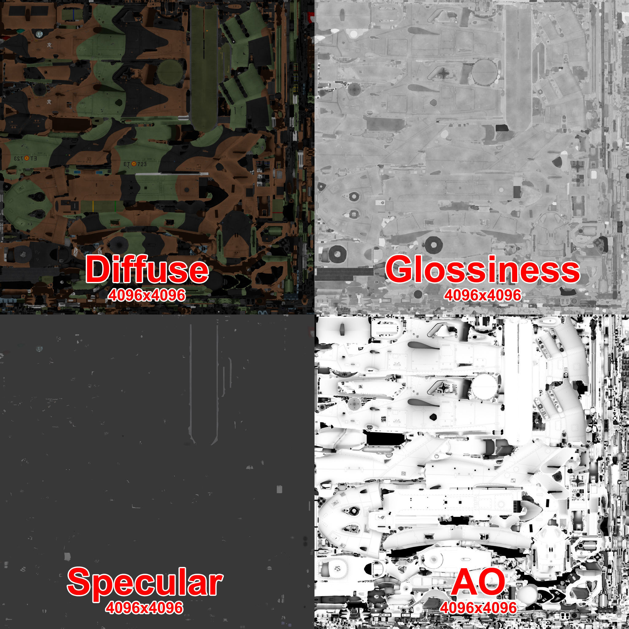 EC-665 Tiger HAD Spainish Army Complex Animation Low-poly 3D model_63