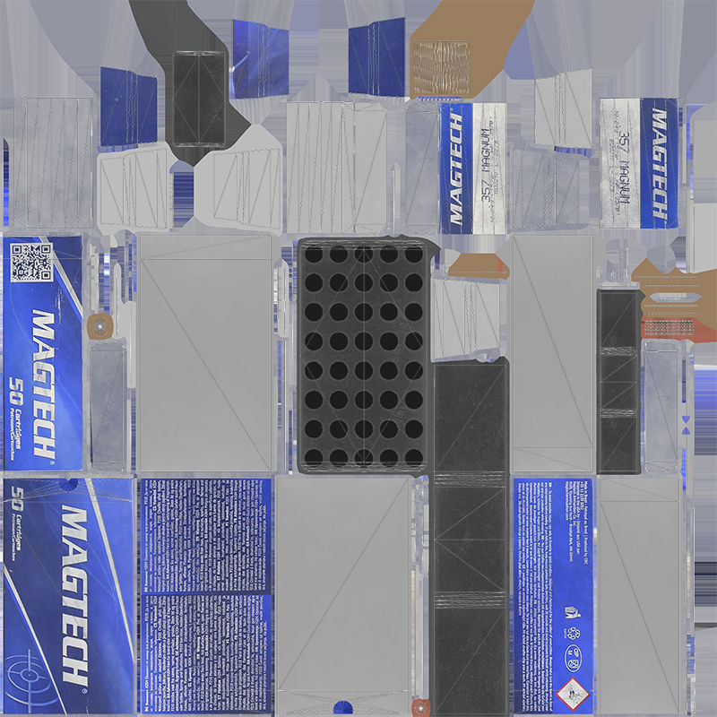 Python Revolver 6 -Telescopic Sight Low-poly 3D model_6