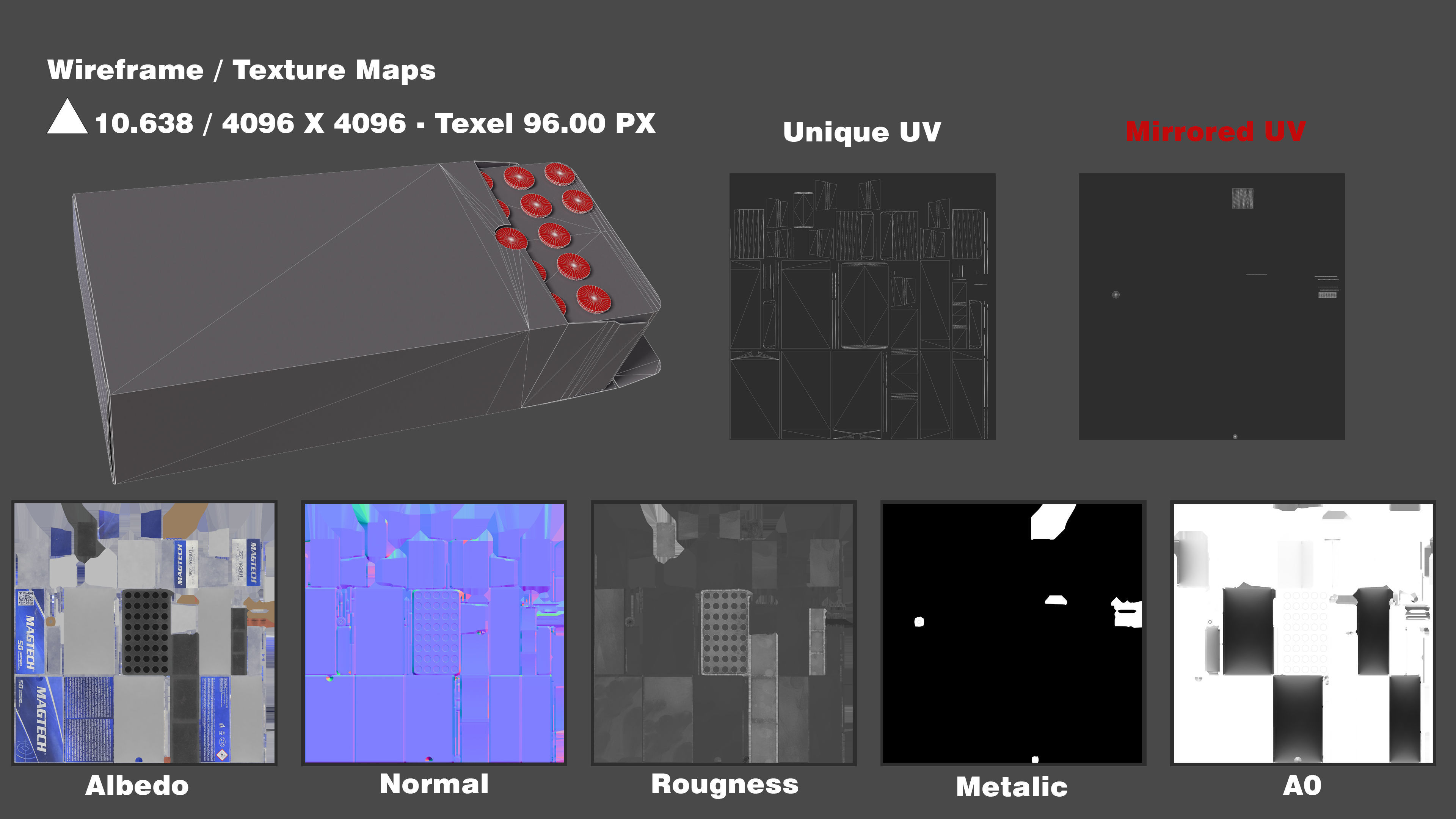 Python Revolver 6 -Telescopic Sight Low-poly 3D model_10