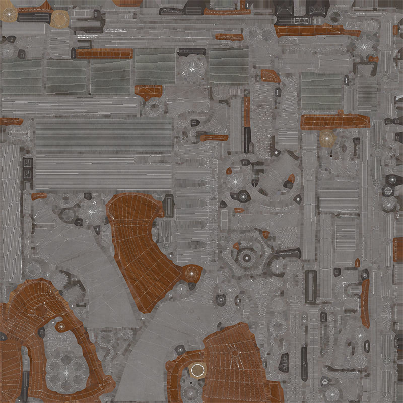 Python Revolver 6 -Telescopic Sight Low-poly 3D model_8