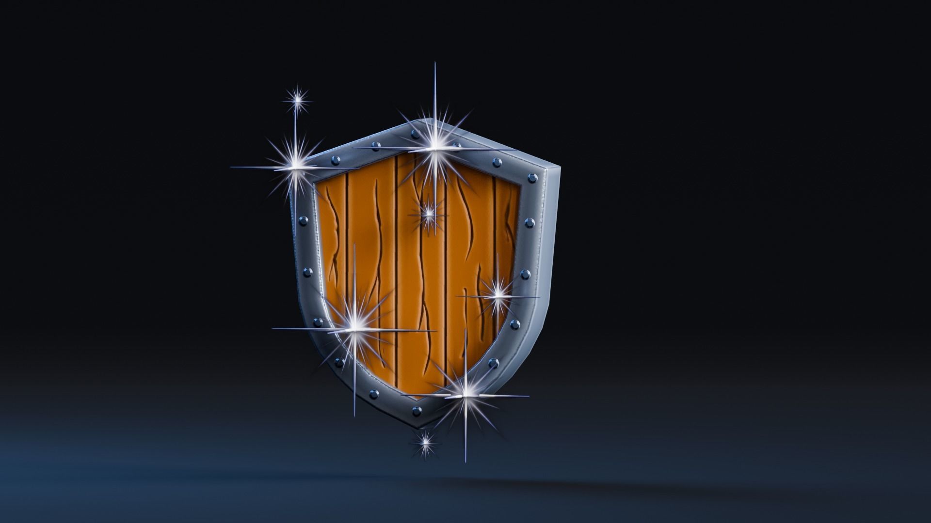 Low poly - Stylized Game Items - Shield Low-poly 3D model_2