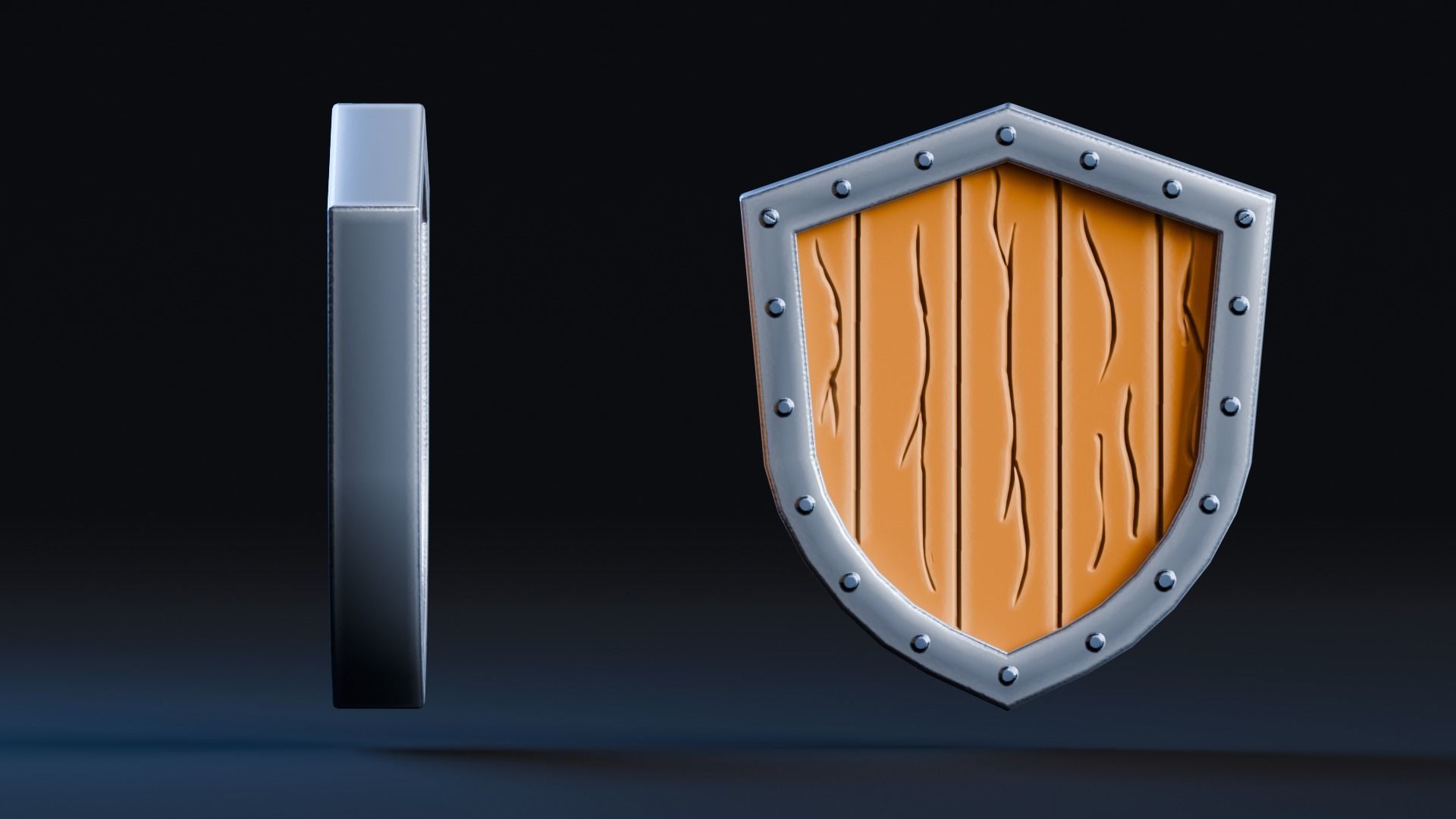 Low poly - Stylized Game Items - Shield Low-poly 3D model_1