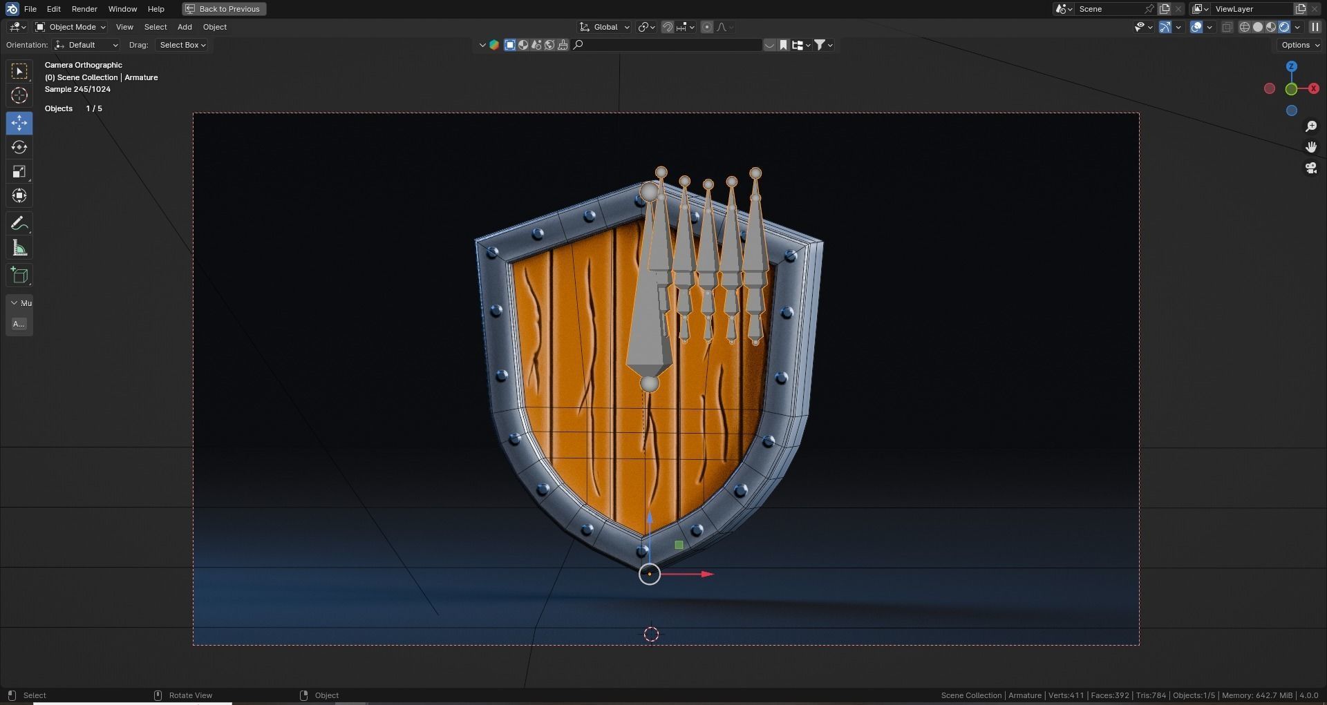 Low poly - Stylized Game Items - Shield Low-poly 3D model_7