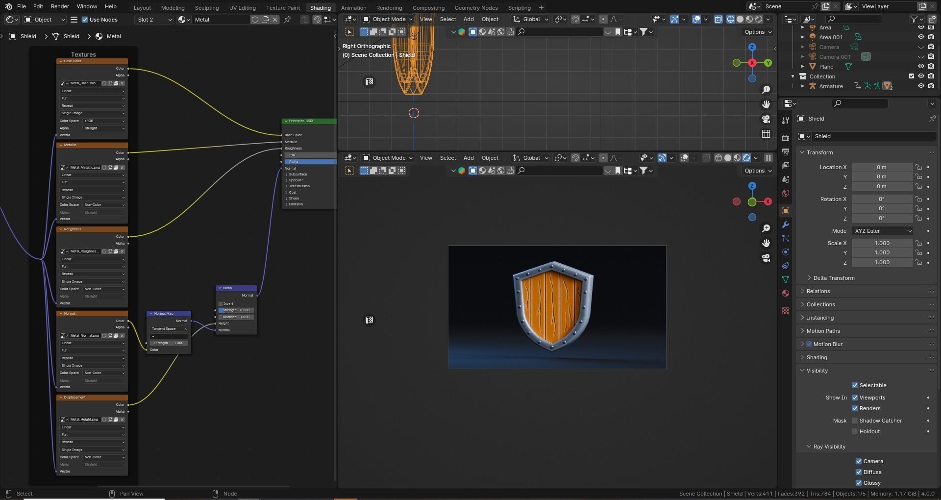 Low poly - Stylized Game Items - Shield Low-poly 3D model_6