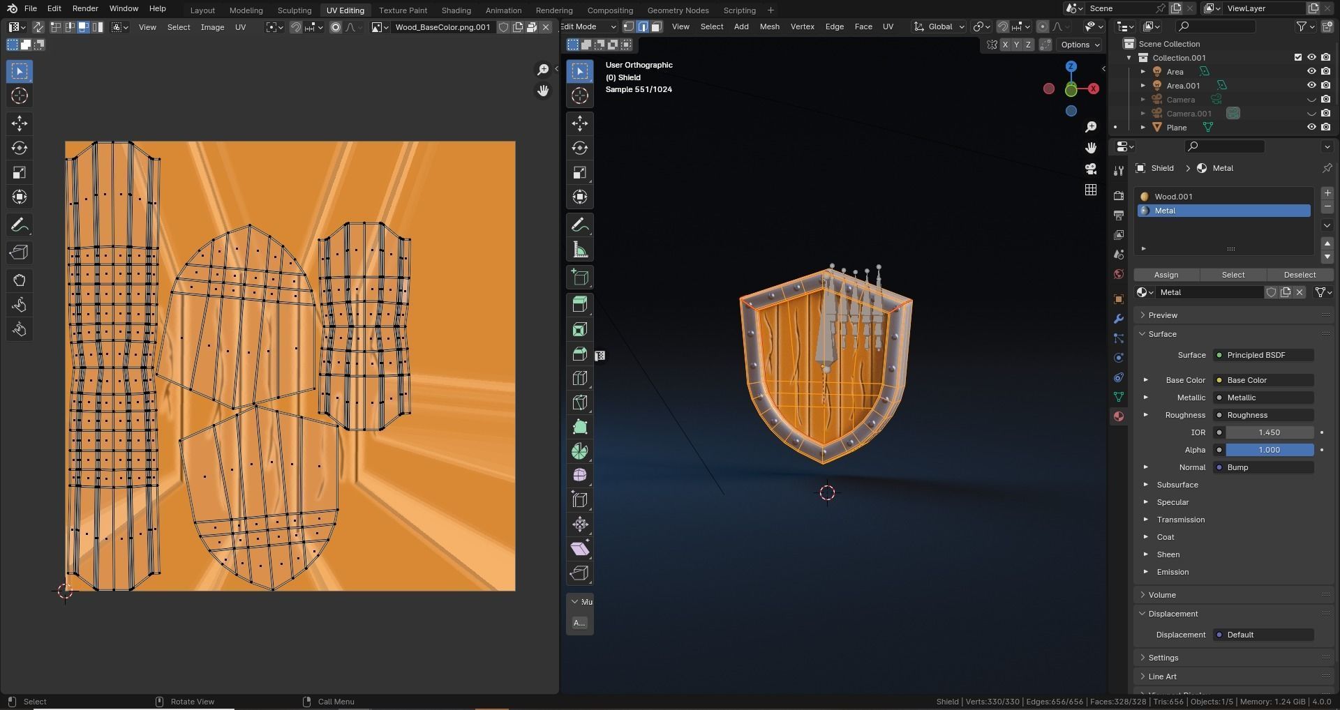 Low poly - Stylized Game Items - Shield Low-poly 3D model_5