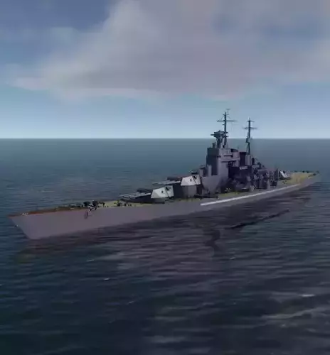 SOVIET BATTLESHIP SLAVA 3D MODEL