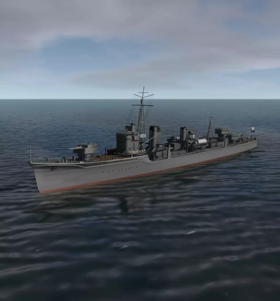 JAPANESE DESTROYER KAGERO 3D MODEL 3D model
