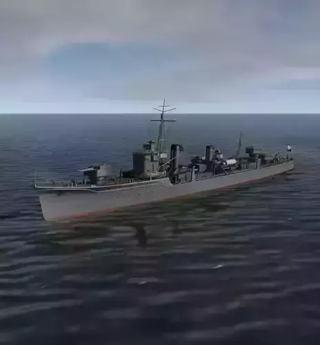 JAPANESE DESTROYER KAGERO 3D MODEL