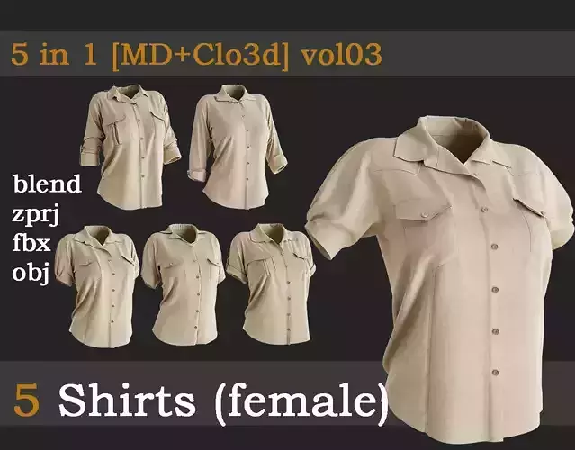 5 Shirts for women vol03