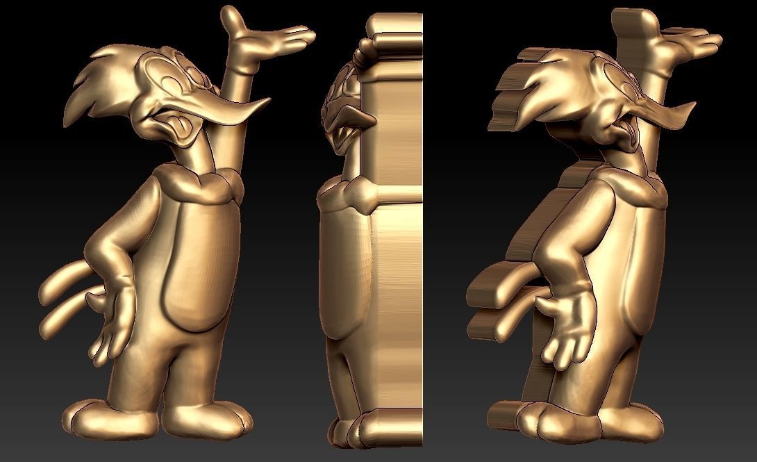 Woody Woodpecker Pendant 3D print model_1