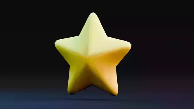 Low poly - Stylized Game Items - Star Low-poly 3D model