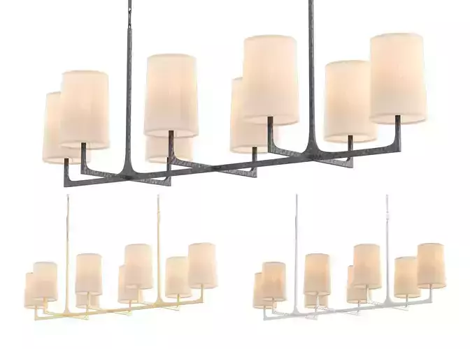 RH WRIGHT LINEAR CHANDELIER 3D model