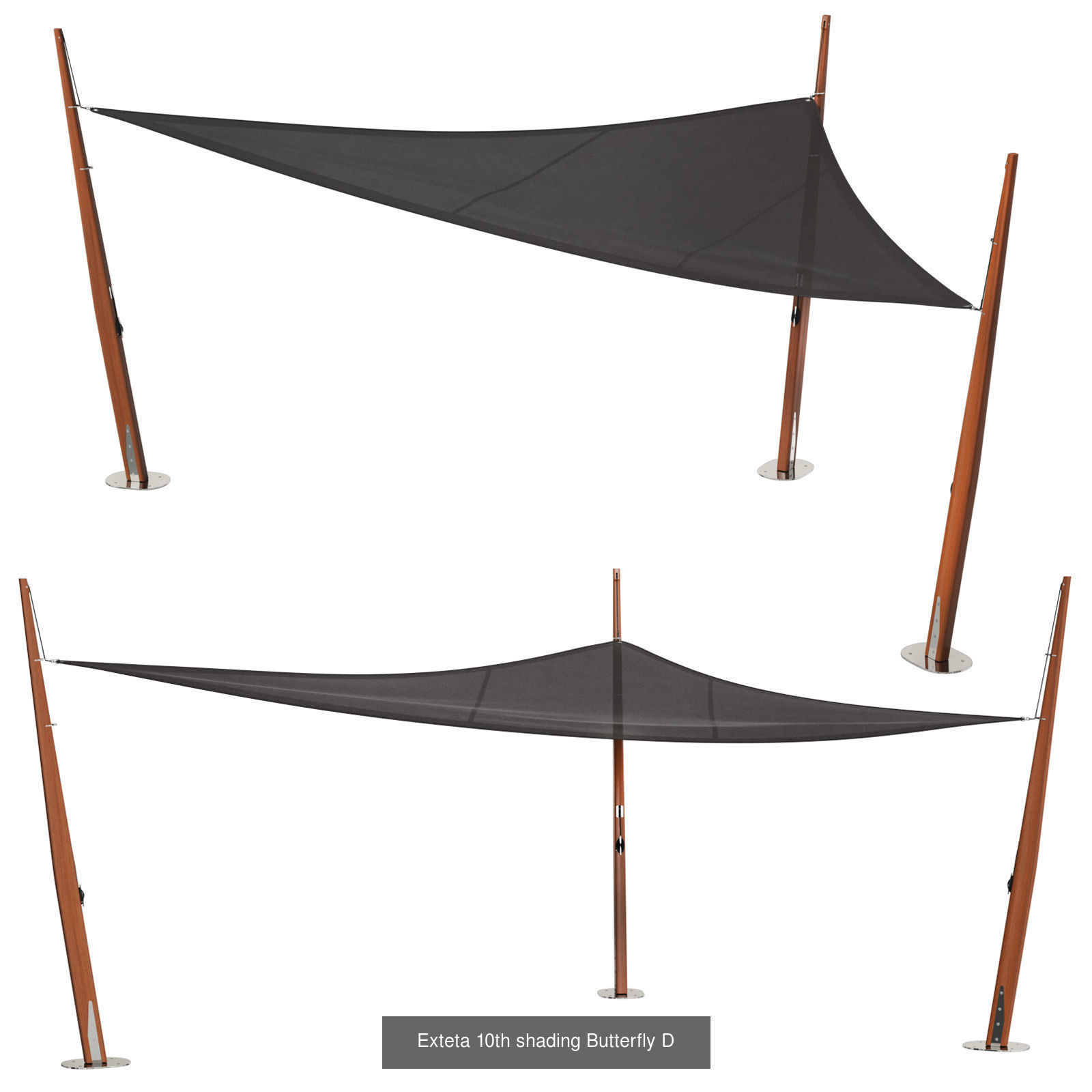 Exteta 10th shading Butterfly 6 in 1 3D Model Collection_4