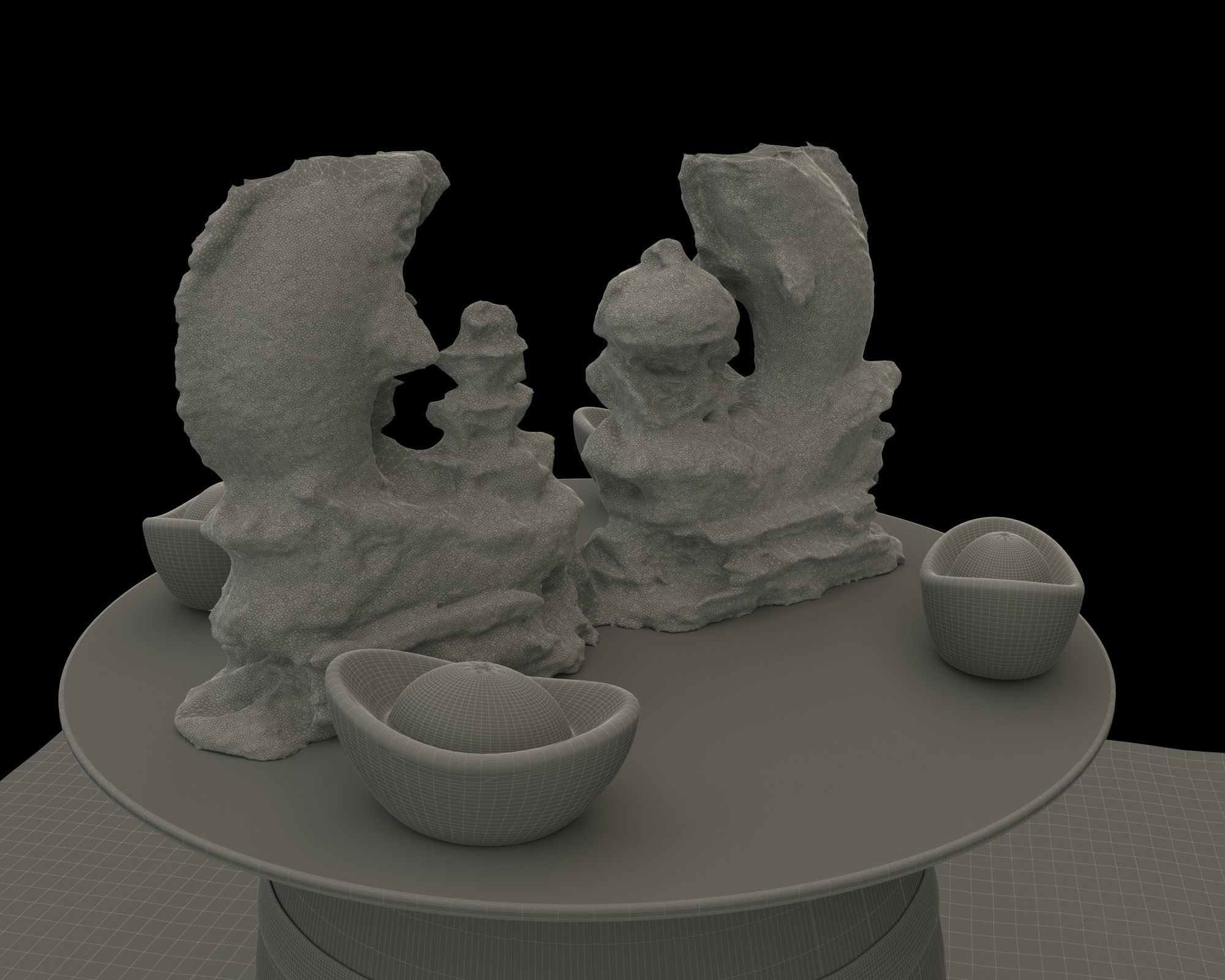 Chinese golden fish 3D model_6