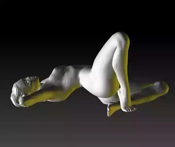 Ablaze Nude female figurine High detail stl for 3D printing