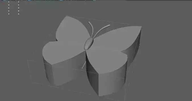 Butterfly Logo 3D For CNC Wood and Printing ready