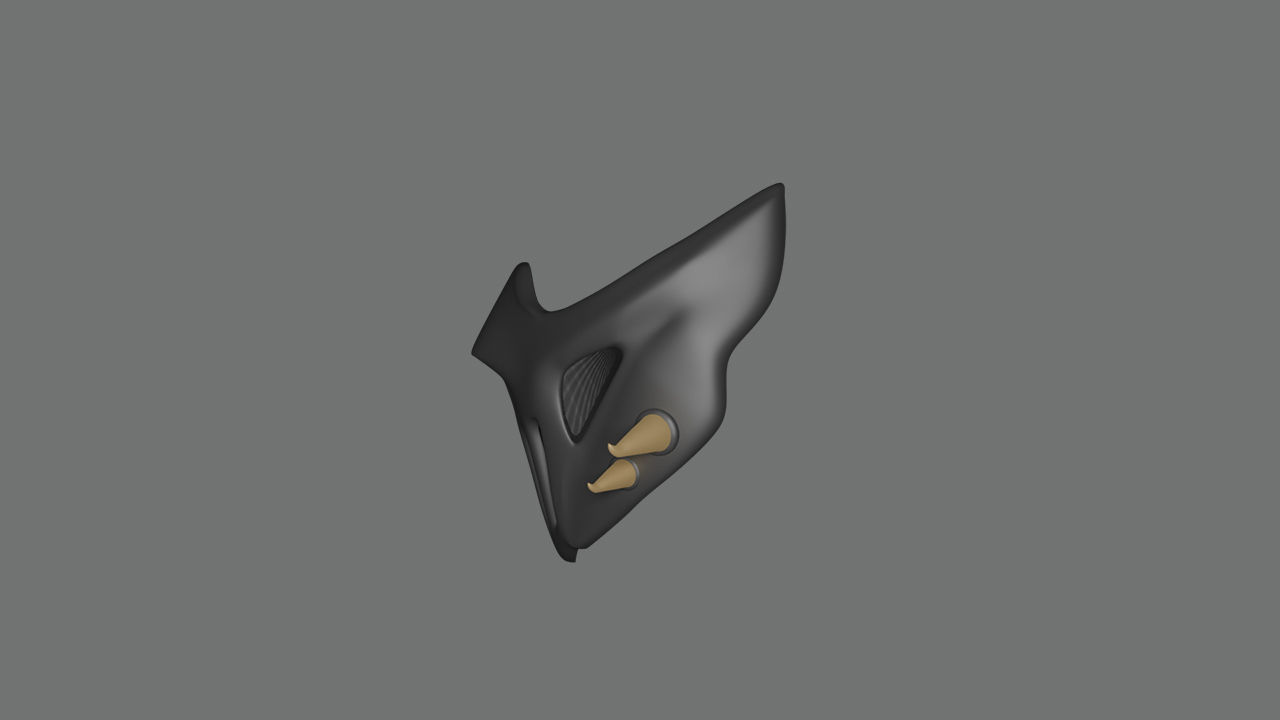 Evil mask Low-poly 3D model_6