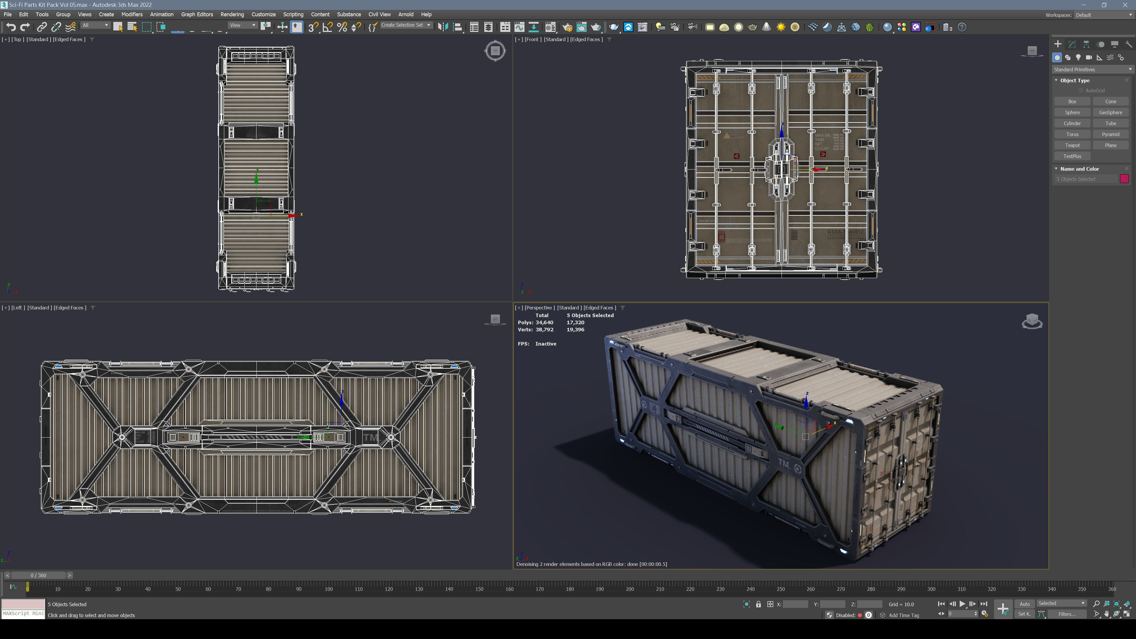 Sci-Fi Container Type A -PBR Low-poly 3D model_4