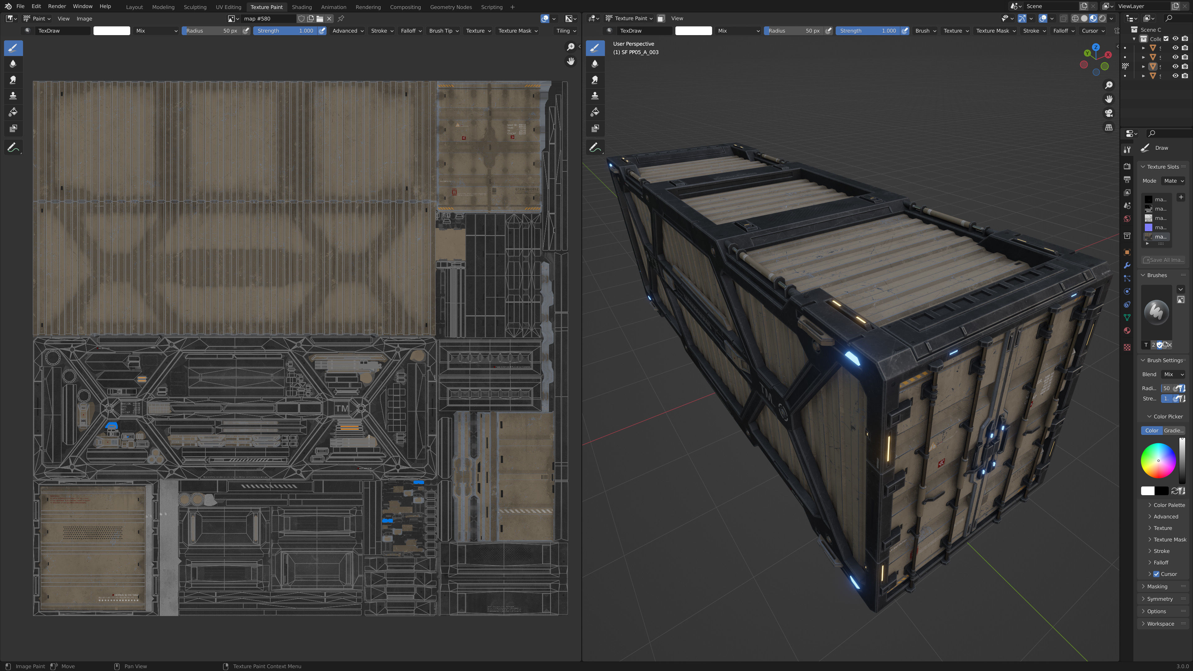Sci-Fi Container Type A -PBR Low-poly 3D model_8