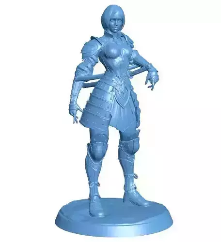 Japanese female admiral 3D model