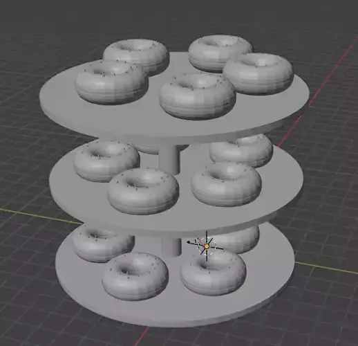 Tray of Donuts 3D model