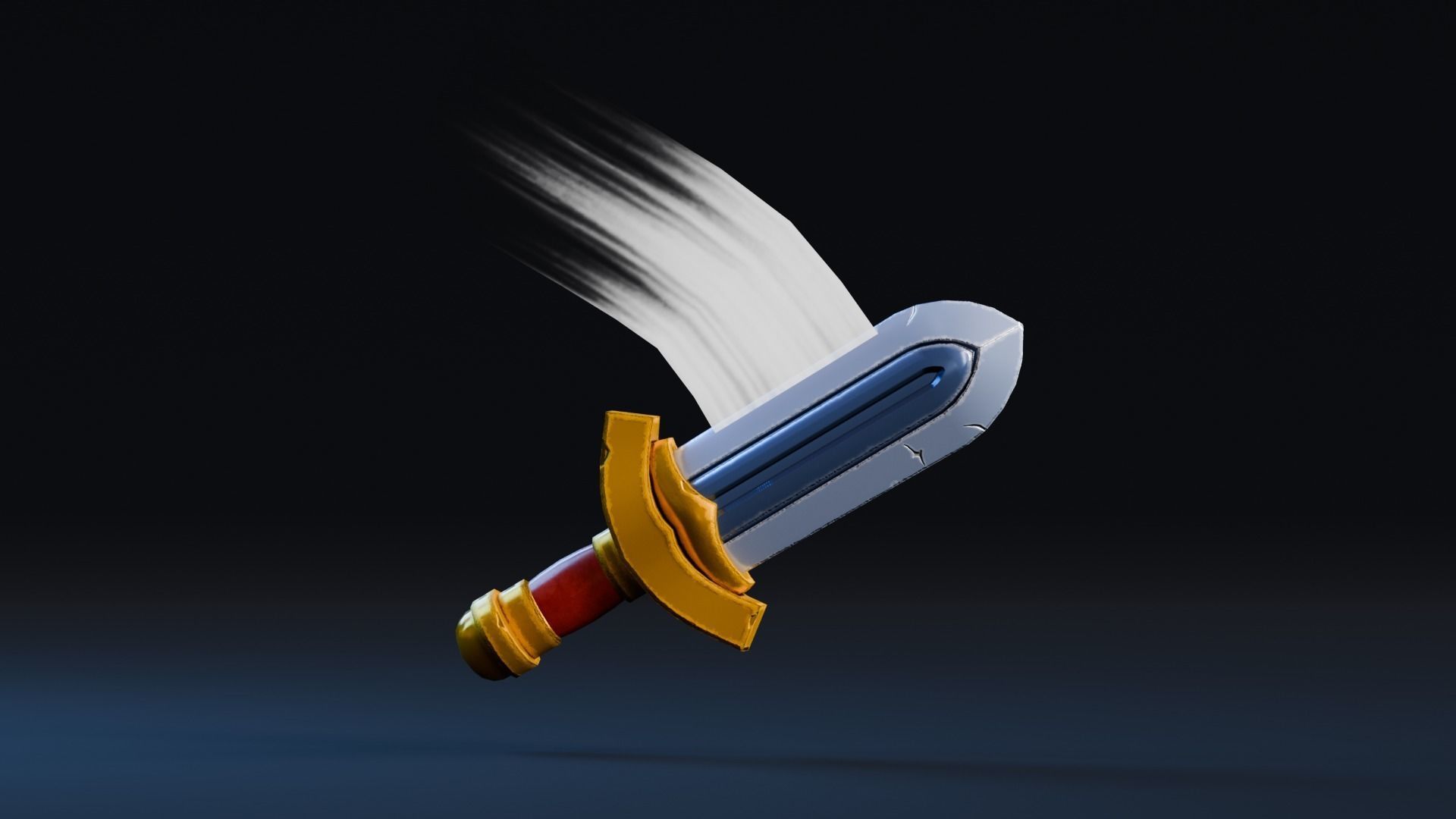 Low poly - Stylized Game Items - Sword Low-poly 3D model_2