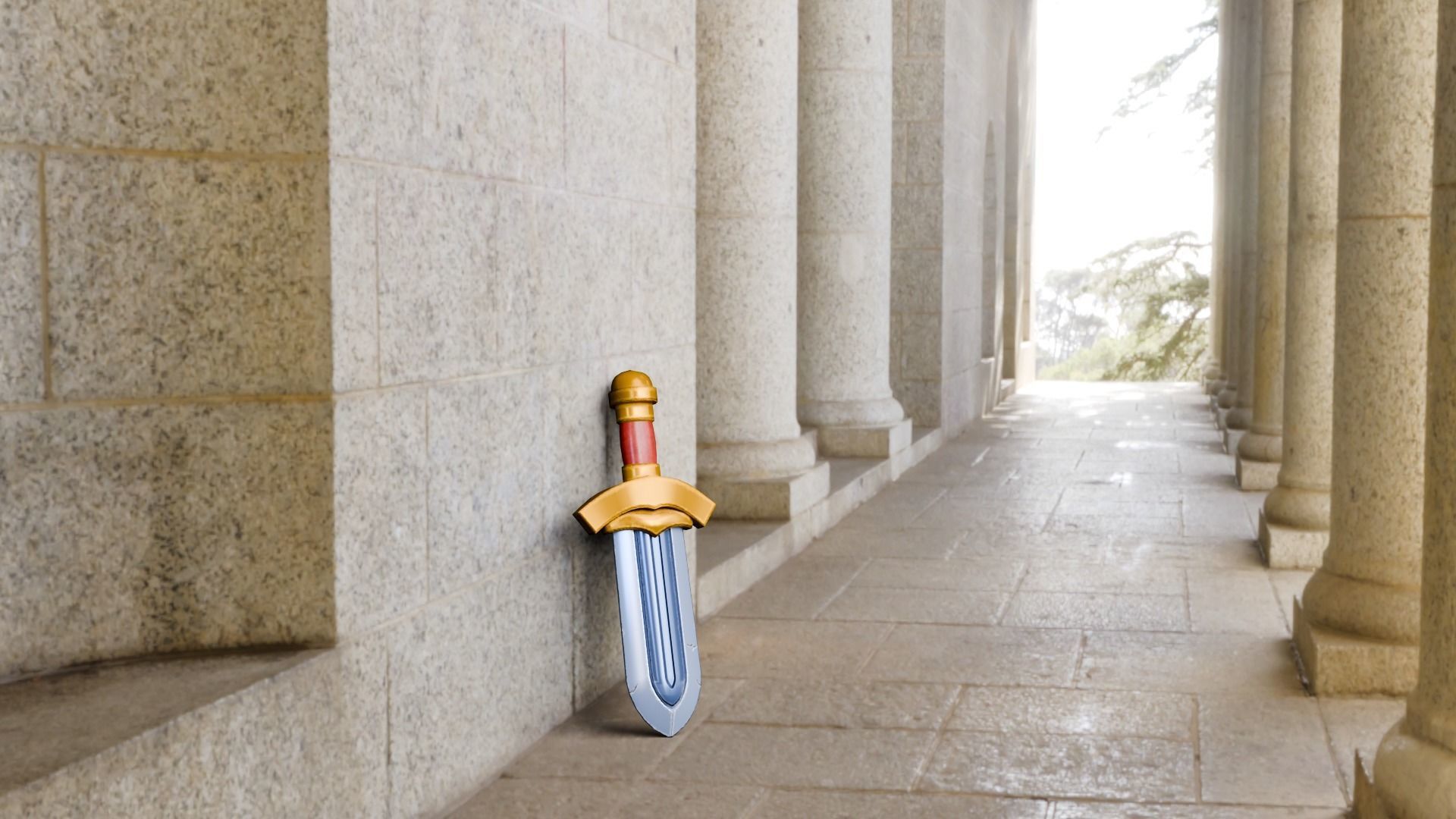 Low poly - Stylized Game Items - Sword Low-poly 3D model_9