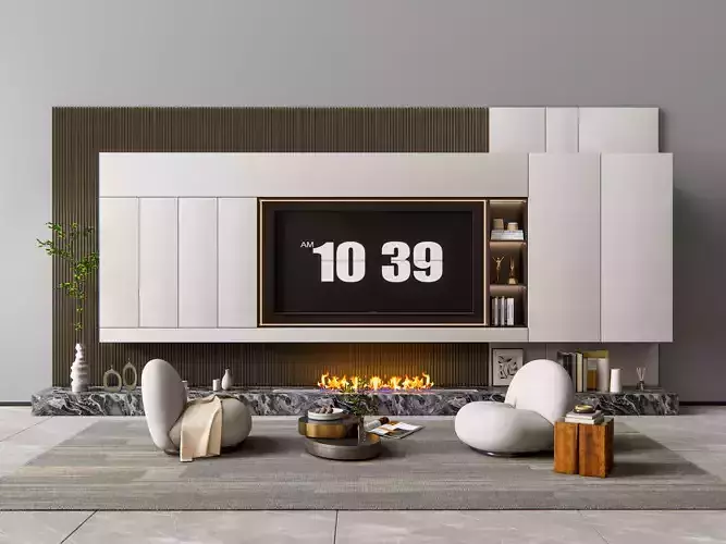 TV wall 6 3D model