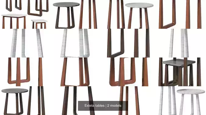 Exteta tables 3D Model Collection