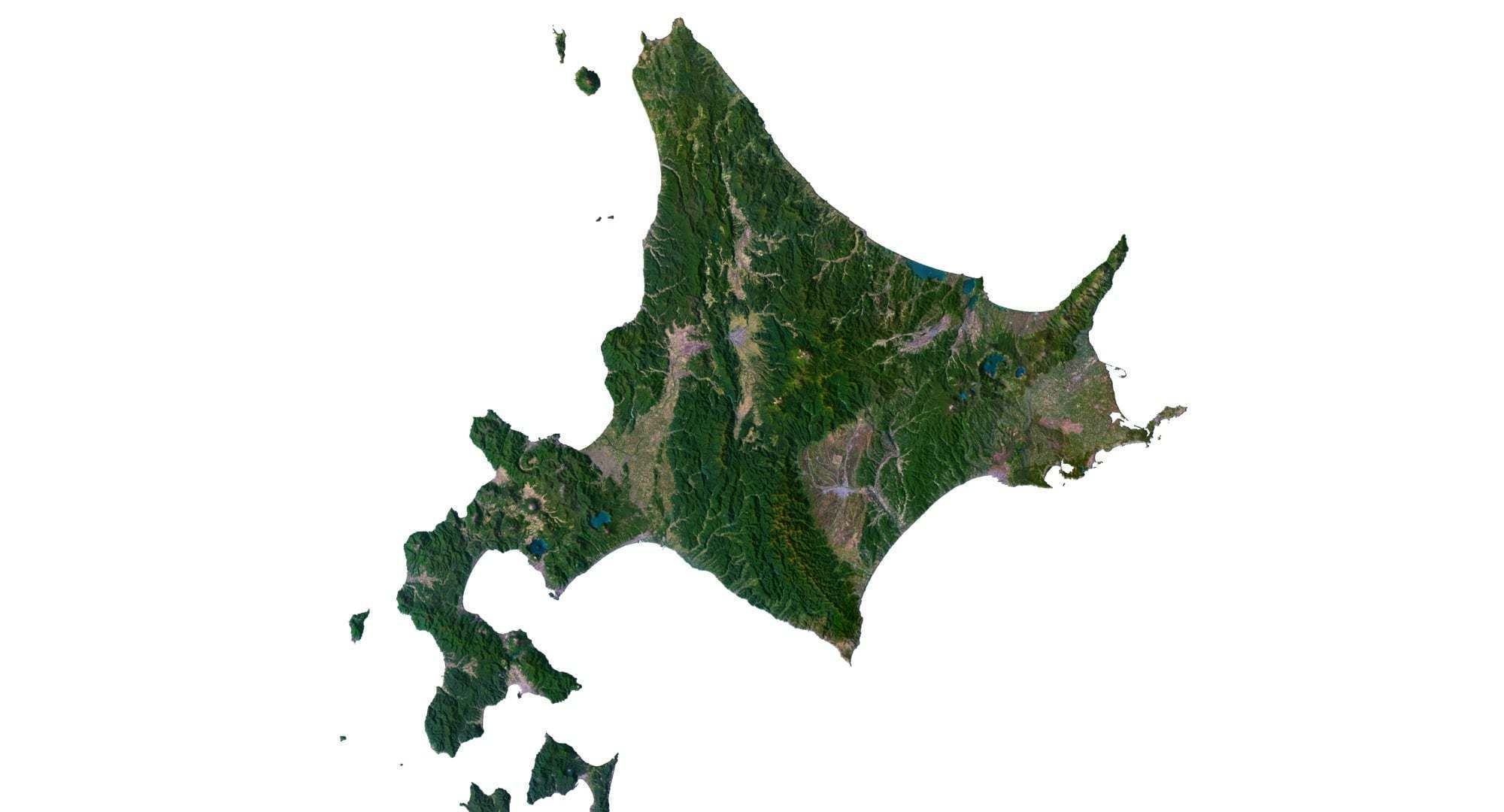 Japan Terrain 3D Map 3D model_2